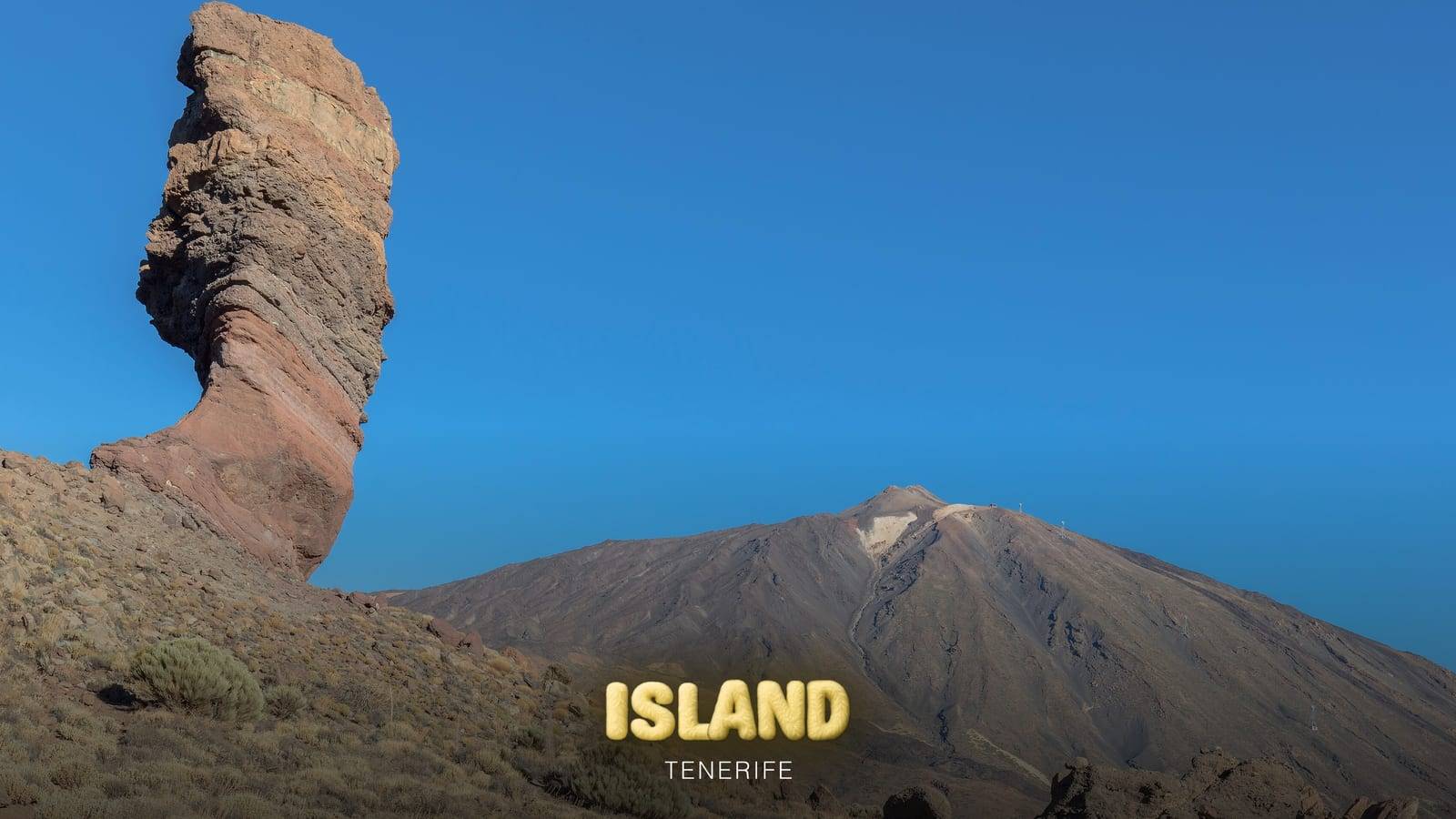 Roque Cinchado with Mount Teide behind, Teide National Park